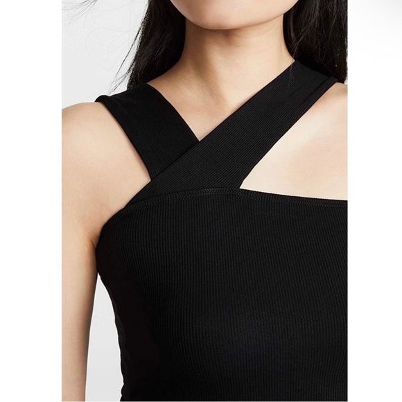 NEW LNA BLACK RIBBED TANK TOP - Picture 3 of 9